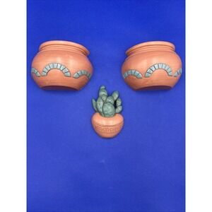 Vintage Southwestern Style Wall‎ Decor Plaques Set Of 3 Plastic By Burwood USA